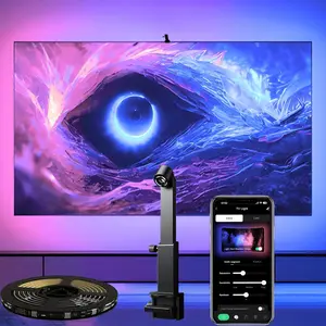 Smart TV LED Backlight with Camera, Syncs with Screen, App-Controlled Color-Changing Light, Fits 32-85-Inch TVs, Bluetooth-Compatible