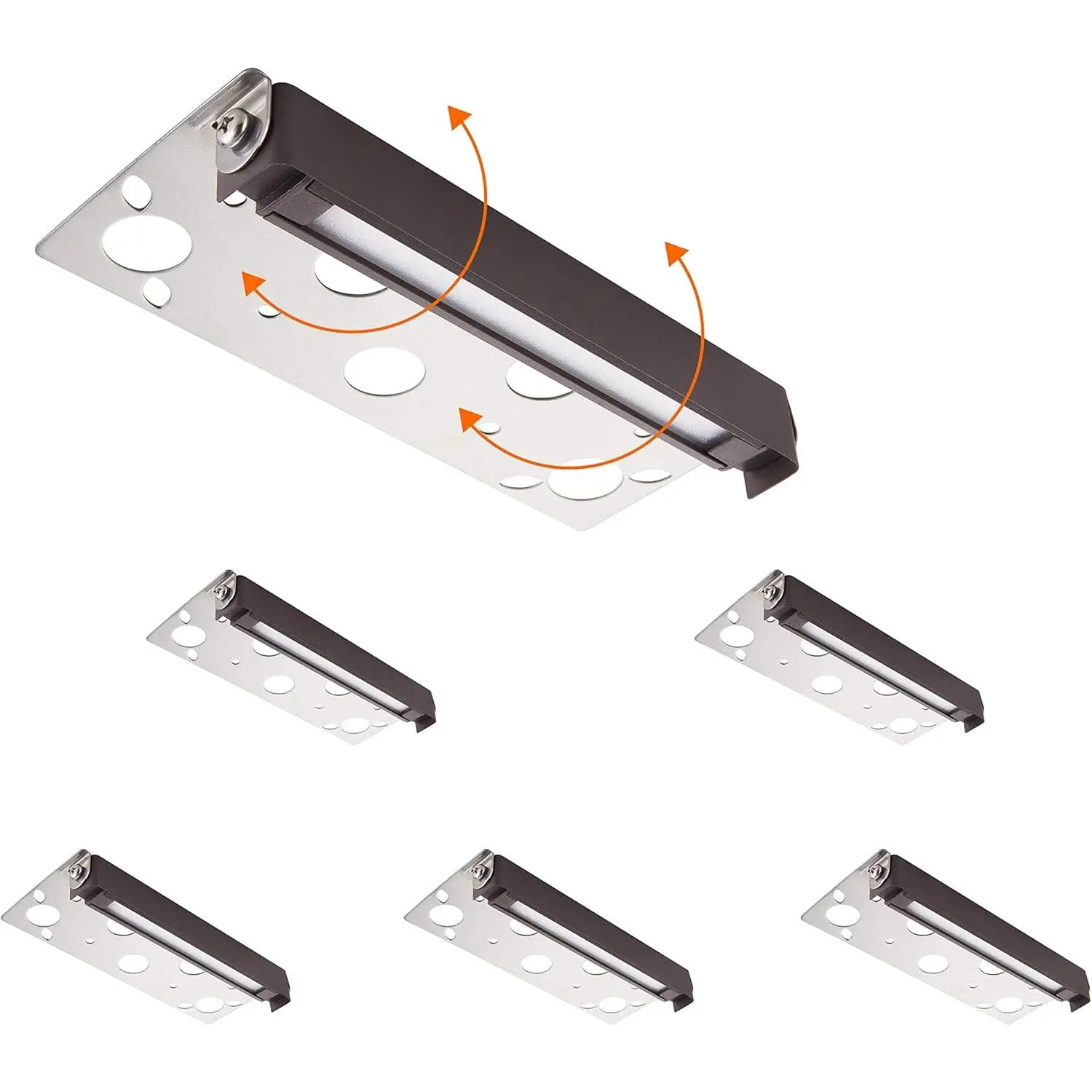 [6 Pack] 7 Inch 12V-15 VAC/DC Low  Hardscape Lighting Paver Light,Retaining Wall Lights Outdoor,IP65 , 5W 2700K Soft White,Frost Lens Deck Step Light