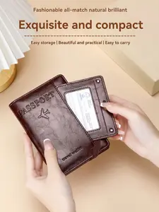 Travel Passport Holder Card Storage Bag, Anti-Theft Document Organizer, Multi-Functional Ticket Case, Essential Travel Accessory, Passport Wallet