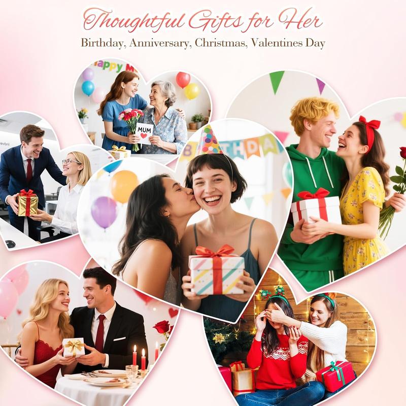 Birthday Gifts for Women Unique Pink Self Care Spa Relaxation Gift Basket for Mum, Sister & Friends, Perfect for Christmas, Holidays & Valentine’s Day, Thoughtful Presents for Her, Girlfriend, Grandma, Wife, Bestie & Coworkers