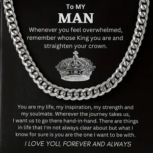 Fashion Ideas for My Man Cuba Unique Design, Exquisite Gift for His Silvery Pendant Necklace Decorative Accessories for Holiday Party Gifts for Men Accessories, Bring A Card