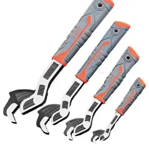 Self-locking Pipe Wrench,6-8-10-12 Inch Multi-model Pipe Flexible Wrench, 1 Count Universal Wrench Tool for Car Bicycle Plumbing Repairs, Maintenance Tool for Valves Pipes Installation, Heavy Duty Combination Wrench, Multifunctional Wrench Set.