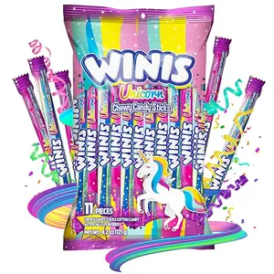 Chewy Candy Swirl, Winis Unicorn, Cotton Candy Flavored, Sharing Size 4.2 Oz Bag - 11 Pieces, Halloween assorted