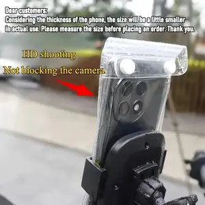 Waterproof Phone Case with Charging Port, Universal Motorcycle Bike Waterproof Bag, Touch Screen Compatible, Fits iPhone Android, Motorcycle Phone Holder