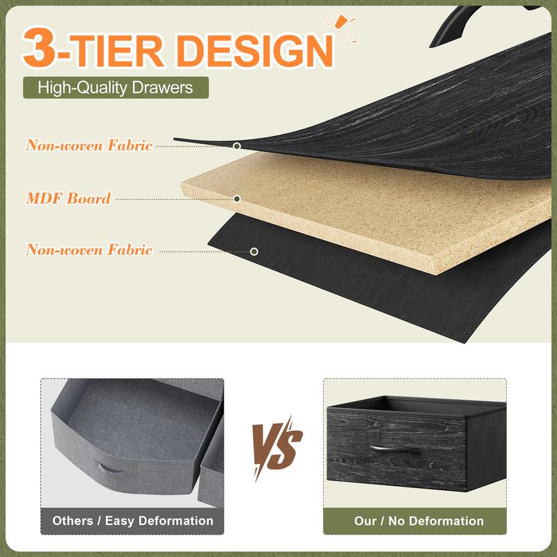 【Storage TV Stands】Raybee 30'' H Dresser with 5 Drawers,Old School & Chill Vibe TV Stands with Cabinets for Living Room with LED & Charge Station(2 USB Ports & 2 Power Outlets), Match 50 Inches TV,Combining Aesthetics with Practicality