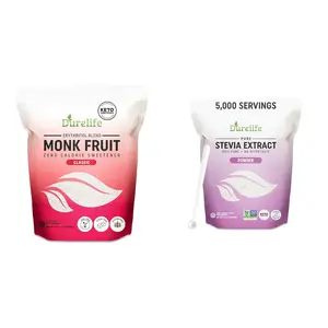 Durelife Monk Fruit Sweetener 5lb and Durelife Pure stevia extract sweetener 8 oz