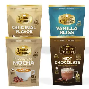 Leaner Creamer The Comfort Plus Bundle - Original Vanilla Bliss Decadent Mocha & Hot Chocolate - Dairy Free Plant Based Clean Label Formula