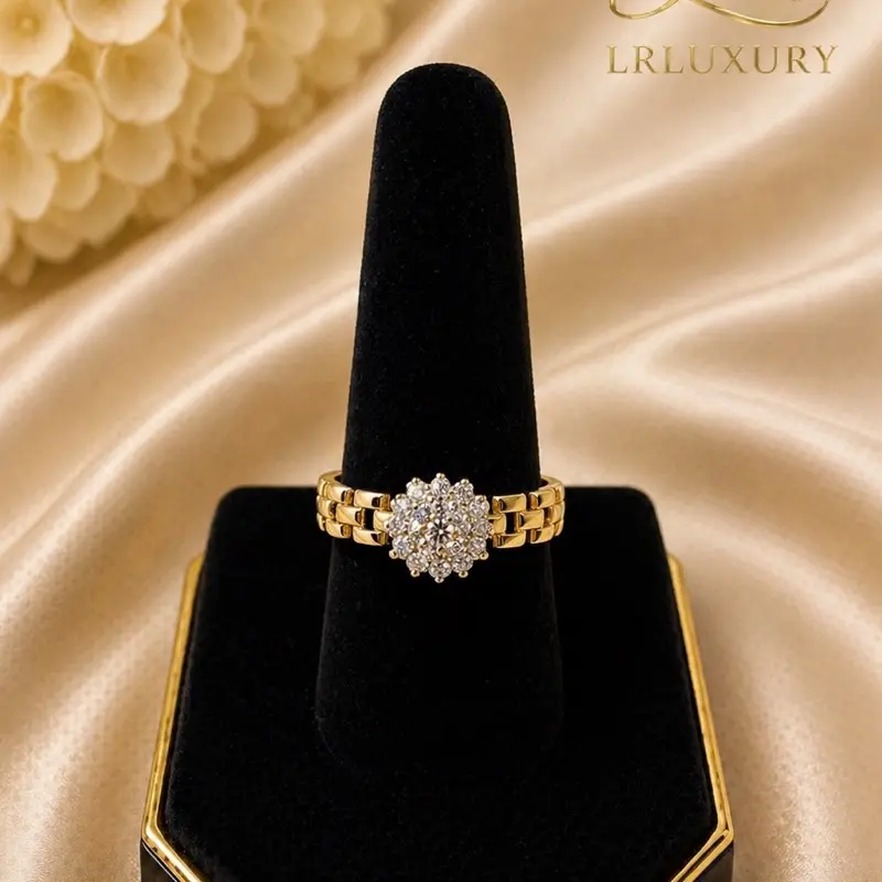 132 Round Cluster Ring 14K Laminated – Luxury Shine Daily Wear