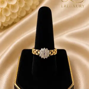 132 Round Cluster Ring 14K Laminated – Luxury Shine Daily Wear