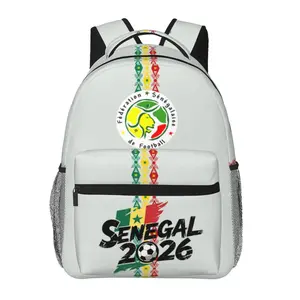Fashionable Soccer2026 Backpack Large Capacity & Lightweight 2026 World Football Shoulder Bag Useful Senegal Team Laptop Bag for Men Women Bookbag for Work Camping Travel, Ideal Commemorative Gift for Family & Friends