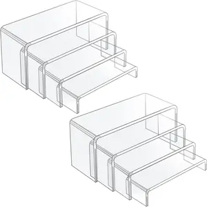 8 Pcs Acrylic Display Risers for Show Funko Pop Figures, Cupcake, Jewelry, Candle, Toys, Perfume and More