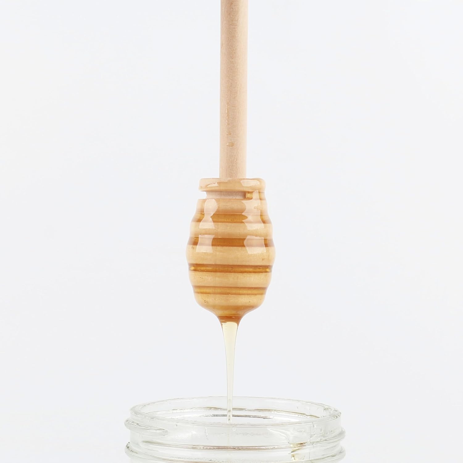 4Pcs Wooden Honey Dipper Sticks, 6.3 Inch Honey Comb Stick, Mini Honey Mixing Stirrer Spoon for Honey Jar Dispense Drizzle Honey Wedding Party