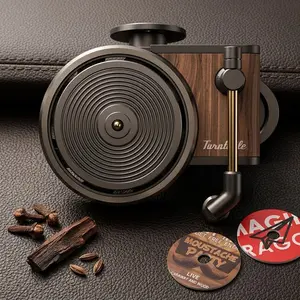 Vintage Record Player Car Air Freshener, Creative Aroma Diffuser for Vent, Automotive Scent System and Decor to Enhance Driving Ambiance