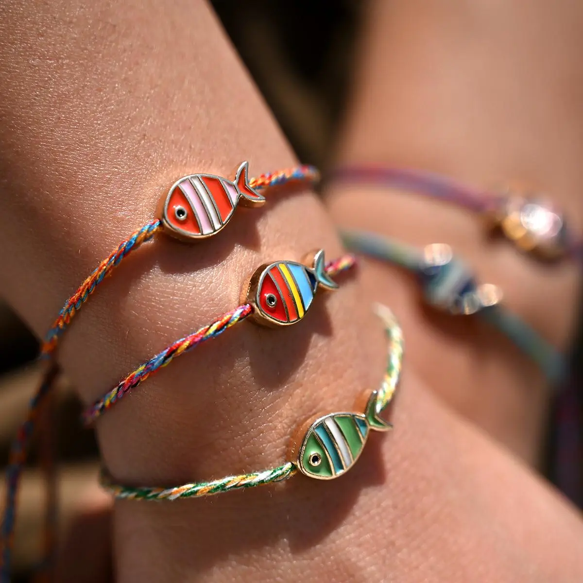 Woven Rope Boho Fish Bracelet Adjustable Tassel Jewelry for Women Bohemia Colored Friendship Beach Femme Accessories