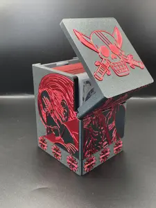 OPTCG Deck Box Shanks Red Hair Pirates Four Emperors Yonko Themed  | Fits Triple Sleeved Deck | 3D Printed w/ Mini Snap & Dice Compartment