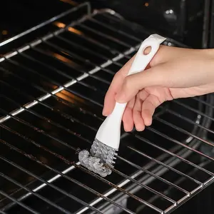 2-Pack L-Shaped Multi-Functional Kitchen Stove Cleaning Brush, BBQ Grill Rack Cleaner, Durable and Efficient Cleaning Tool