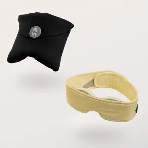 SNOOZE BUNDLE + FREE GIFT Super Soft Neck Support Travel Pillow - Lightweight and Machine Washable - Ergonomic Design for Traveling on Airplanes, Cars, and Trains