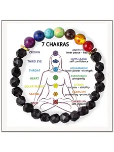Fire Agate 7 Chakra Bracelet, Chakra Balancing, Natural Stone Irregular Cut Beads, Crystal Beads, Promotes Dopamine Release, Dopamine Boost, Improves Mood, Energy Harmonization Jewelry, Crystals Bracelets