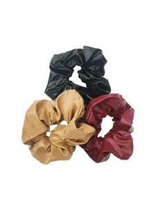 ARTIFICIAL LEATHER HAIR SCRUNCHIES