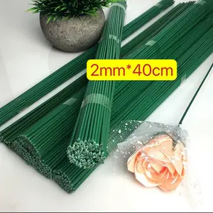 Green Flower Stem - 40 cm Iron Rod for DIY Flower Hanging ornaments, Ideal for Plant Decoration and Fruit Ornaments