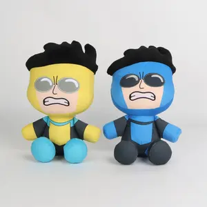 9.8in Invincible Season 3 Mark Plush Toy Chibi Superhero Stuffed Doll Soft Anime Collectible Toy for Boys Girls Adults Fans Gift