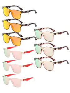 Unisex Fashion Tortoise Shell Pattern Sunglasses Set, Trendy Casual Flat Top Frame Sunglasses for Everyday Use, Fashion Accessories for Outdoor Activities, Tortoiseshell Sunglasses