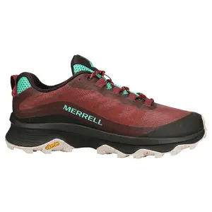 Merrell Womens Moab Speed Trail Running Sneakers Shoes - Red