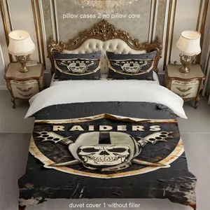 [JIT] Three-piece set raider printed duvet cover set breathable skin-friendly printed duvet cover 100% polyester material easy to machine wash suitable for all seasons birthday gift essential for bedroom decoration, Decorative bedding set