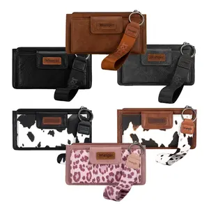 Wrangler Boho Aztec Clutch Wristlet Wallet with Double Layer Credit Card Holder with zipper