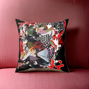 Demon Slayers N Bleach Double Sided Otaku Couch Throw Pillow for Anime Fans Comfortable & Versatile Design Perfect for Relaxing