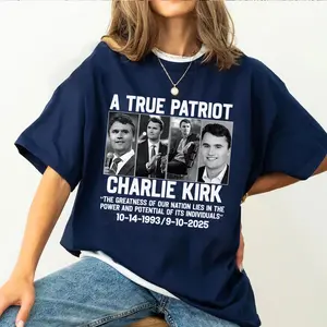 A True Patriot Charlie Kirk Shirt, Pray for Charlie Kirk T-Shirt, Charlie Kirk Assassination Shirt, Charlie Kirk Memorial, Justice Tee