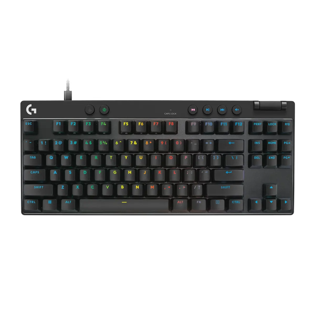 Logitech G PRO X TKL RAPID Tenkeyless Cabled Wired PC Gaming Keyboard with Magnetic Keys, Magnetic Analog Switches, Rapid Trigger Mode, Adjustable Actuation, Customizable RGB Lights, Black