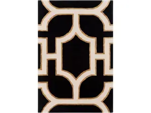 Elle Decor for Livabliss INE1000-810 Intermezzo 8 x 10 ft. Hand Tufted Modern Rectangle Area Rug, Black, Cream & Tan