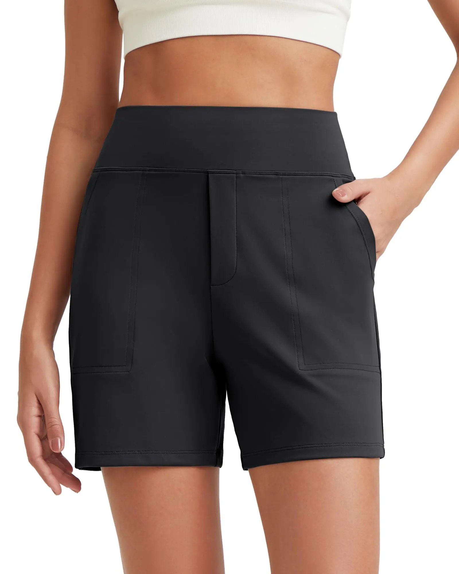 G4Free Women's Athletic Shorts High Waisted Running Yoga Shorts Summer Casual Burmuda Shorts with Pockets Activewear G4Free Women's Athletic Shorts High Waisted Running Yoga Shorts Summer Casual Burmuda Shorts with Pockets Activewear