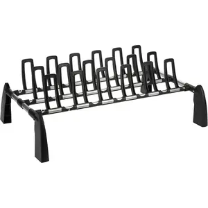 9-Pair Freestanding Shoe Rack, Black
