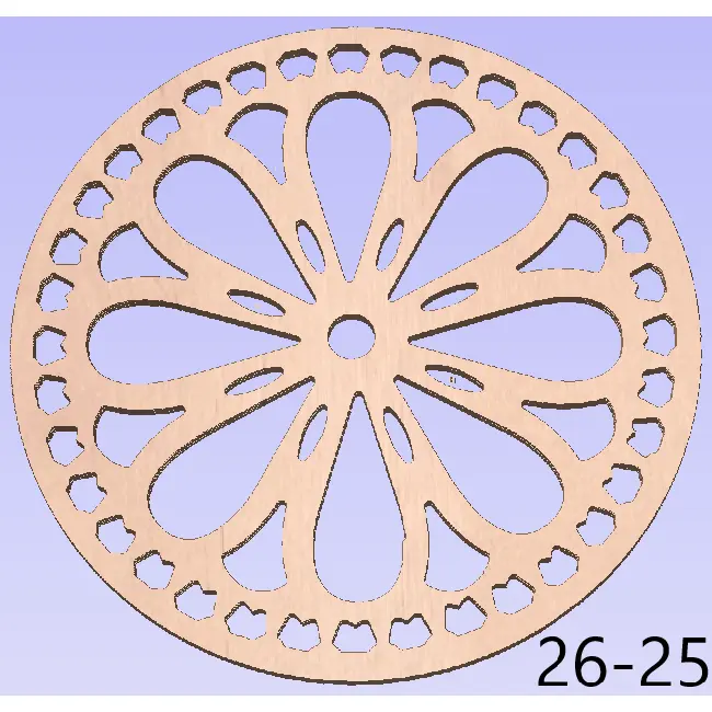 Wood Coloring Mandala Craft Kit Pattern -Daisy 2 Mandala