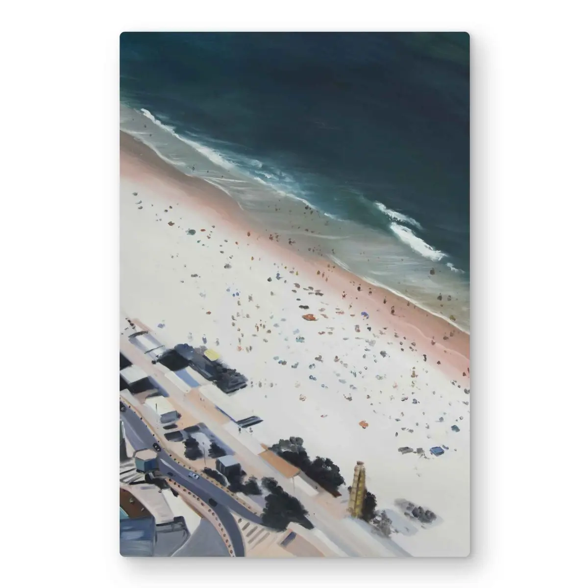 Begin Home Decor C1MP2030Z1N8D8 20 x 30 in. Hot Day at the Beach - Turquoise Metal Print Wall Art for Home Decor