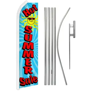Wind-Resistant Flag & Pole Kit - Steel-Aluminium Construction, Polyester Banner for Home & Festive Use (Hot Summer Sale)