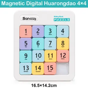 4×4/5×5，Klotski, number sliding puzzle, magnetic Klotski, brain teaser toy, Klotski block toy, children's intelligence game，Suitable for children aged 3 and above