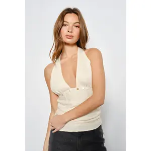 Cream Shell Top