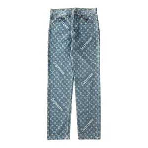 Louis Vuitton x Supreme Jacquard Jeans Monogram Indigo White