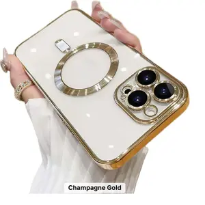 iPhone 16 Pro-Max Electroplated Magnetic Shockproof Case for Enhanced Protection