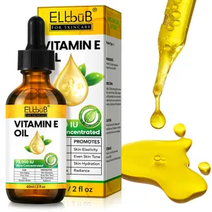 Elbbub Vitamin E Oil 60ml, 75,000 Iu Moisturizing Body Oil, Suitable for Hair, Face, Body, Scar Care, Summer Body Care Oil, Daily