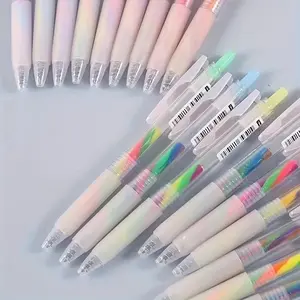 Rainbow Gradient Gel Pen (6 Counts/set), Colorful Gel Pen, Writing Pen for Students, Office Stationery & Supplies