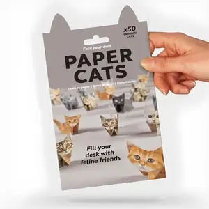 Handmade DIY semi-finished geometric origami cat origamiHandmade DIY semi-finished geometric origami cat origami