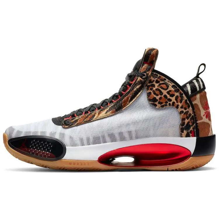 Jordan Air 34 X Jayson Tatum Welcome To The Zoo' Versatile Cushioned Durable Mid Top Basketball Shoes Men's DA1899-900