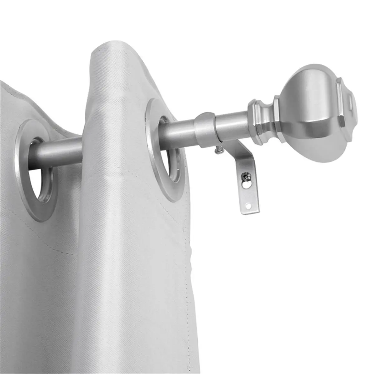 UTOPIA ALLEY  Wall Mounted 3/4 Inch Curtain Rod - Curtain Rods For Windows 48 to 86 Inch, Adjustable Drapery Rods, Nickel Curtain Rods, Bedroom & Living Room Decorative Curtain Rods, Tapestry Poles (Nickel, 48"-86")