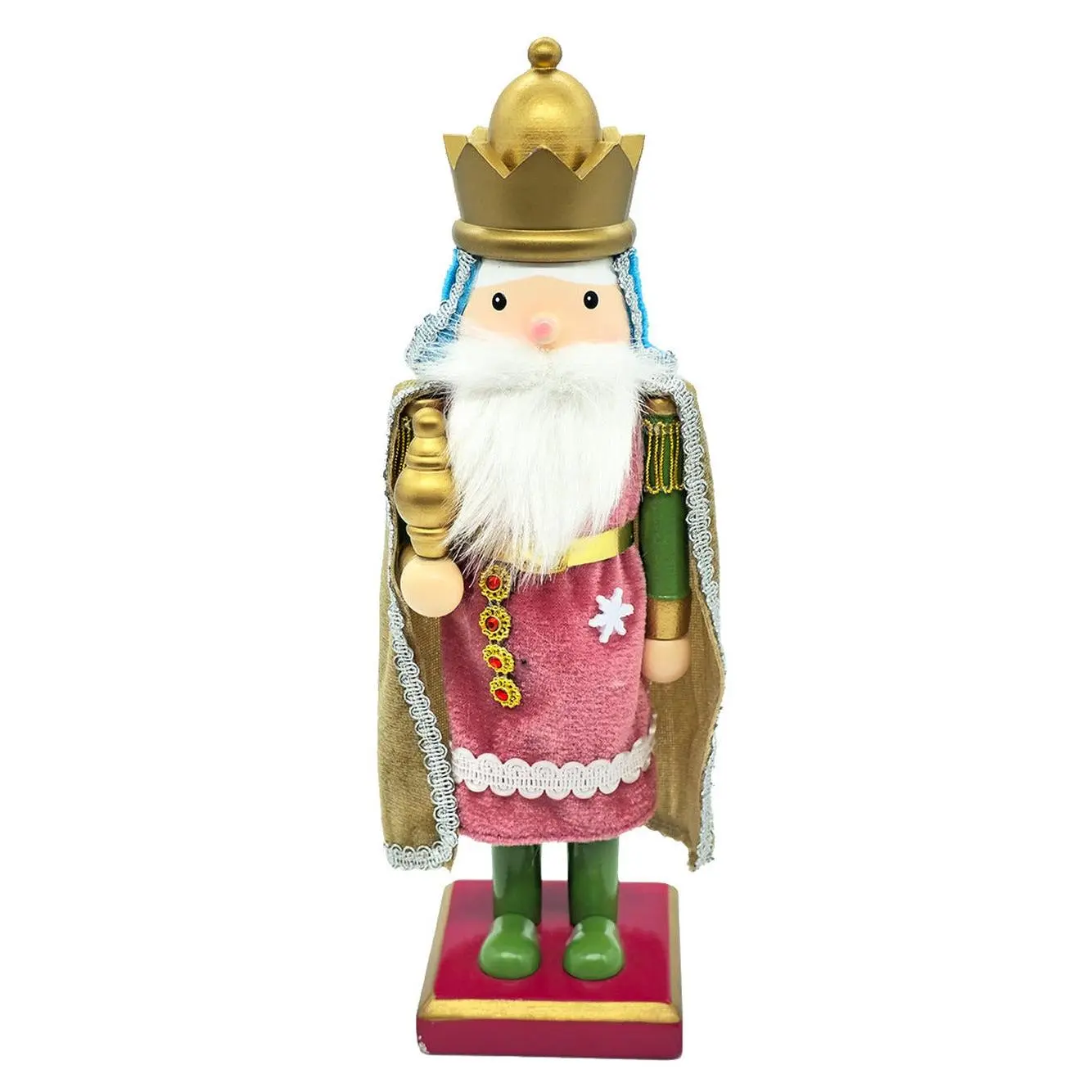 Pink King Wooden Nutcracker F07AM9-74-N01849B