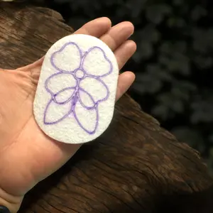 4 Petal and Leaves Beading Template