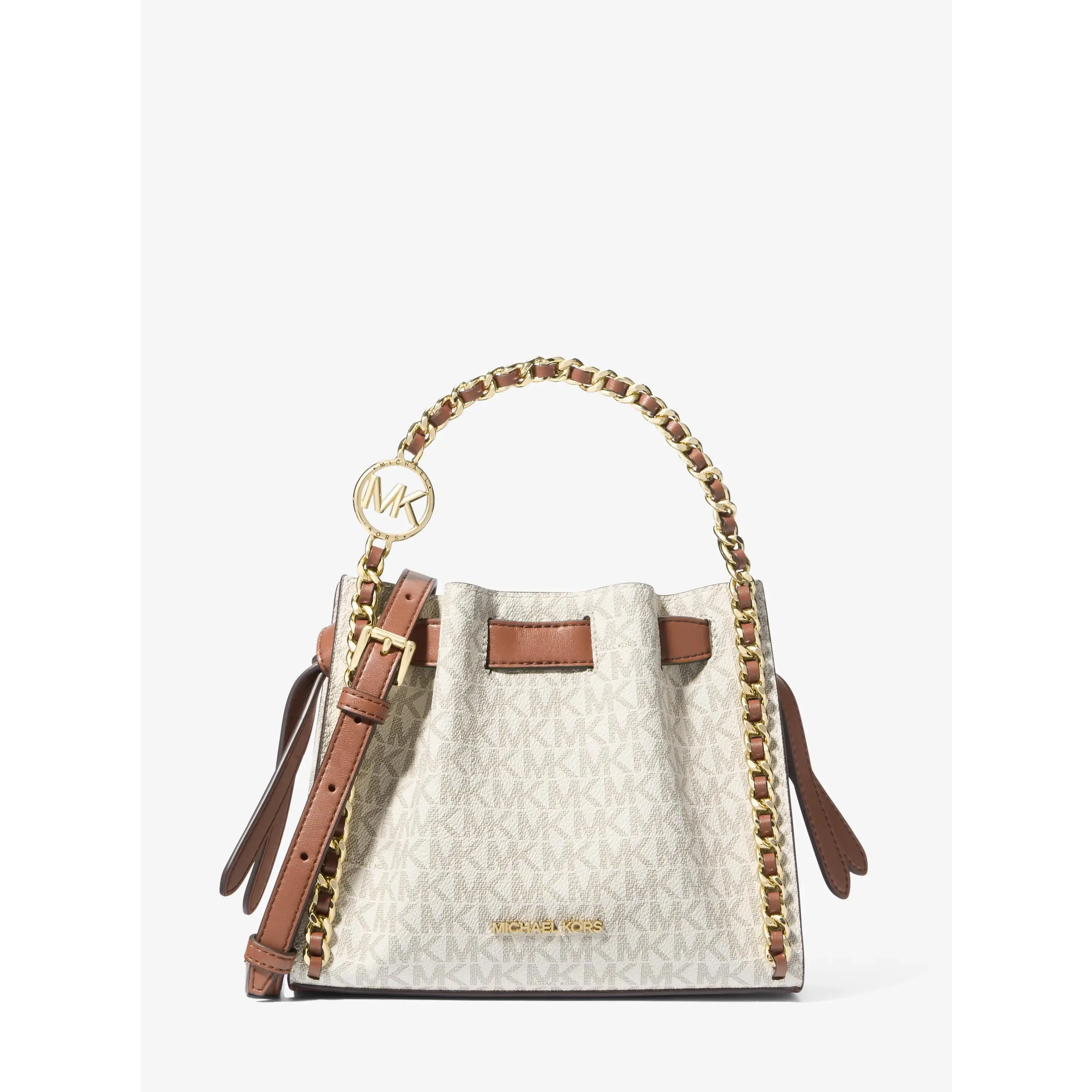 Mina Small Signature Logo Chain Crossbody Bag